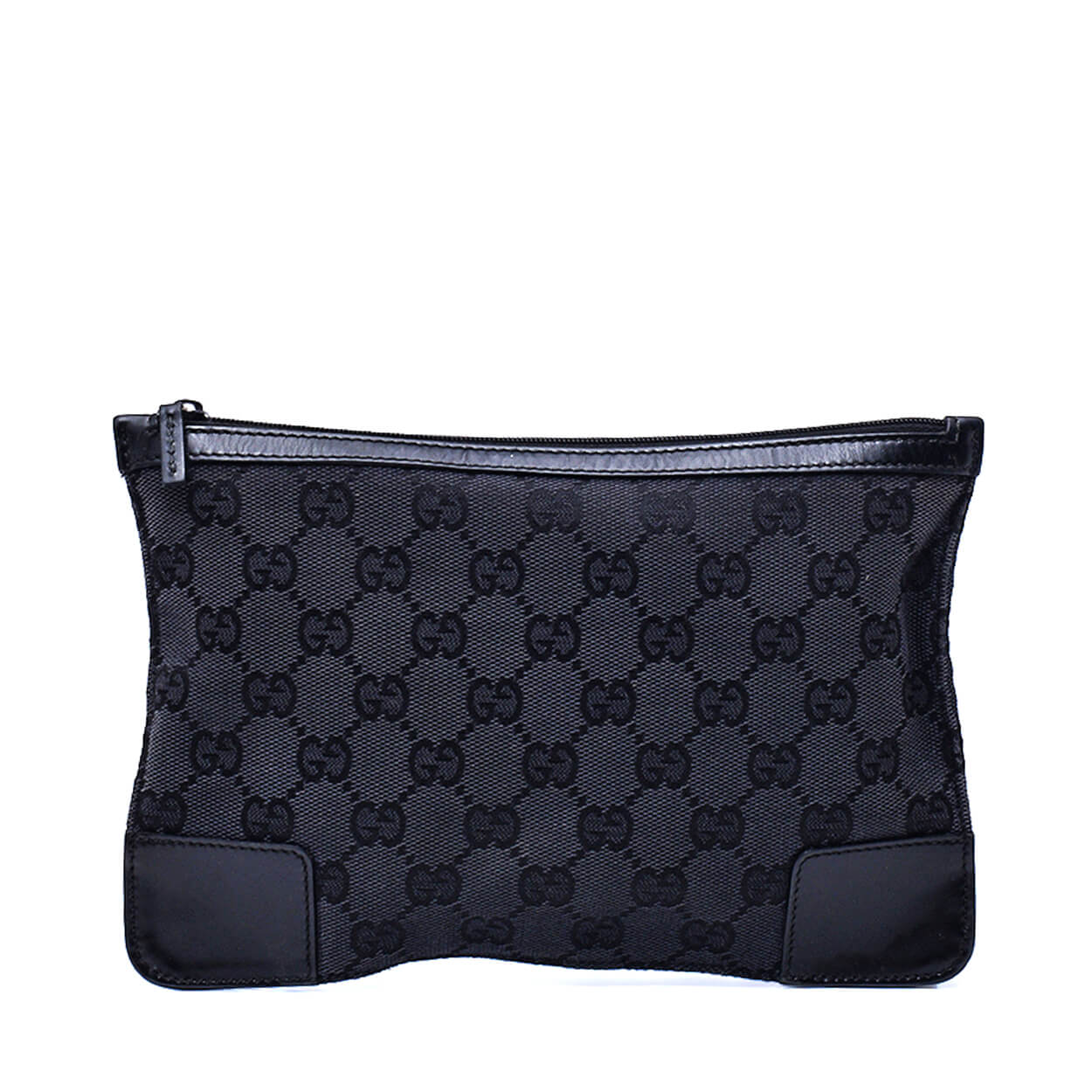 Gucci - Black GG Supreme Fabric Pouch